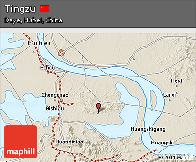 Shaded Relief 3D Map of Tingzu