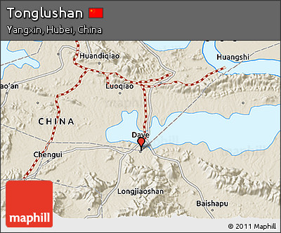 Shaded Relief 3D Map of Tonglushan
