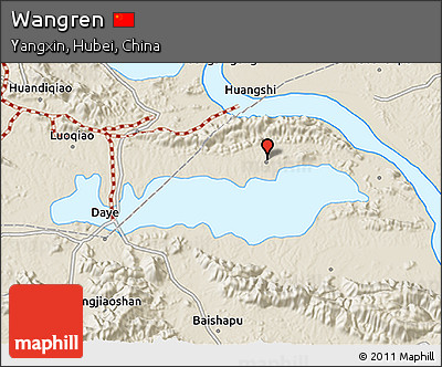 Shaded Relief 3D Map of Wangren