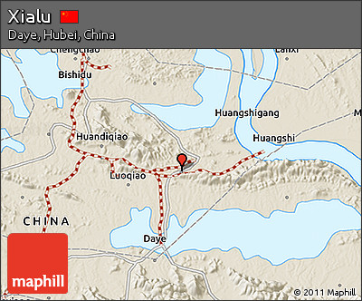 Shaded Relief 3D Map of Xialu