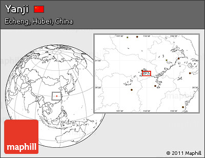 Blank Location Map of Yanji