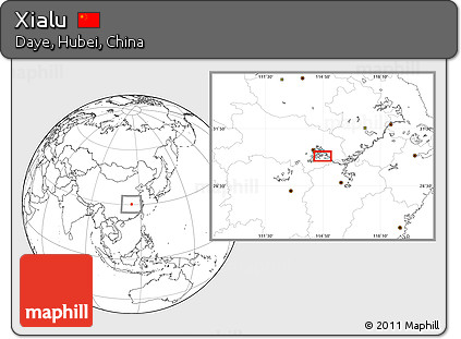 Blank Location Map of Xialu