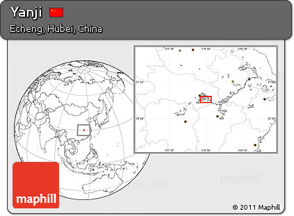 Blank Location Map of Yanji