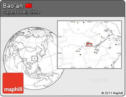 Blank Location Map of Bao'an