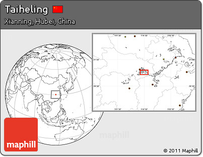 Blank Location Map of Taiheling