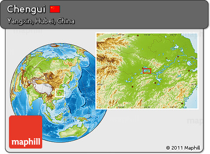 Physical Location Map of Chengui