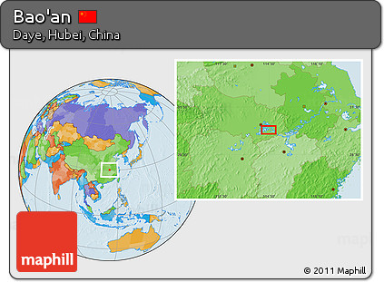 Political Location Map of Bao'an