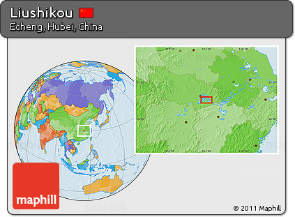 Political Location Map of Liushikou