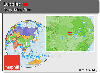 Political Location Map of Luoqiao