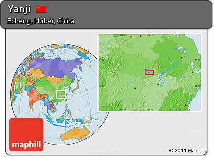 Political Location Map of Yanji