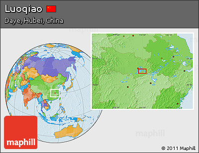 Political Location Map of Luoqiao