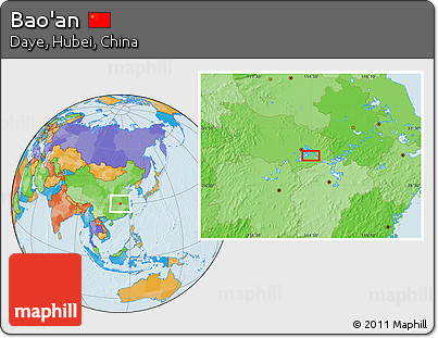 Political Location Map of Bao'an