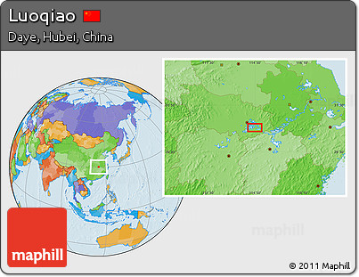 Political Location Map of Luoqiao