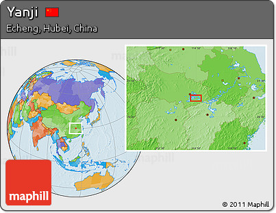 Political Location Map of Yanji
