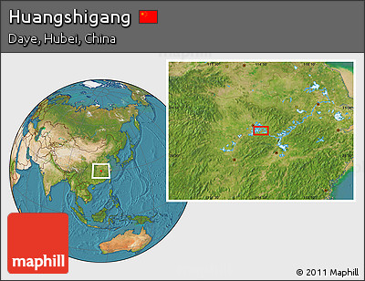 Satellite Location Map of Huangshigang