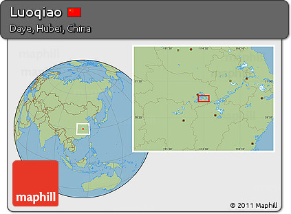Savanna Style Location Map of Luoqiao