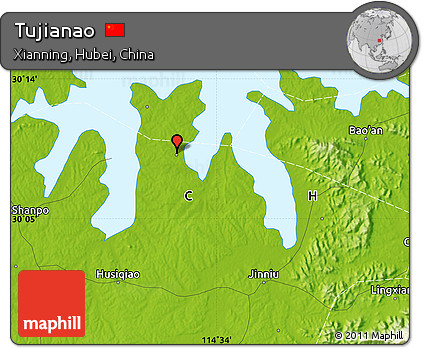 Physical Map of Tujianao