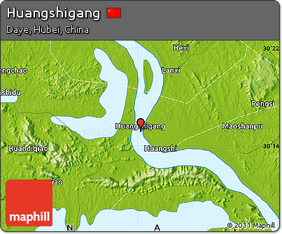 Physical Map of Huangshigang