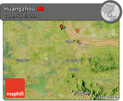 Satellite Map of Huangzhou