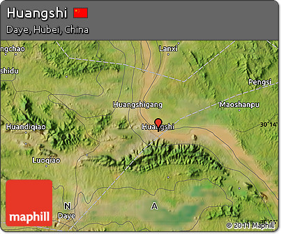 Satellite Map of Huangshi