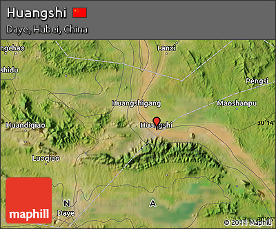 Satellite Map of Huangshi