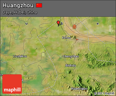 Satellite Map of Huangzhou