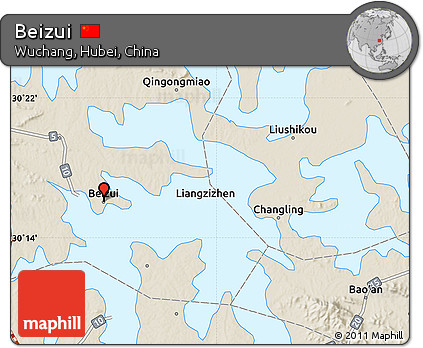 Shaded Relief Map of Beizui