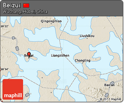 Shaded Relief Map of Beizui
