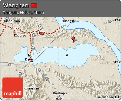 Shaded Relief Map of Wangren