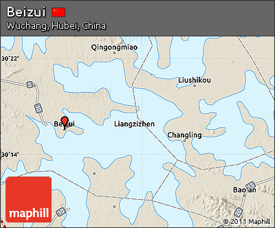 Shaded Relief Map of Beizui