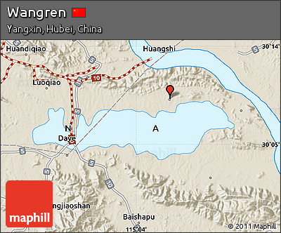 Shaded Relief Map of Wangren