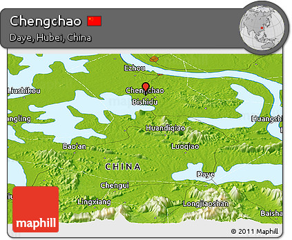 Physical Panoramic Map of Chengchao