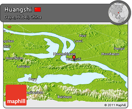 Physical Panoramic Map of Huangshi
