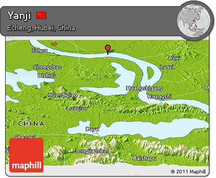 Physical Panoramic Map of Yanji