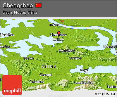 Physical Panoramic Map of Chengchao