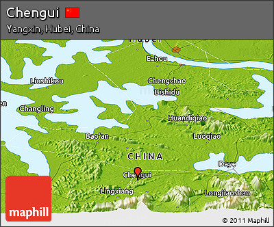 Physical Panoramic Map of Chengui