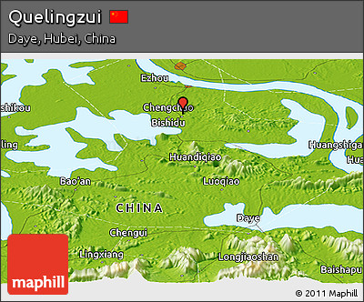 Physical Panoramic Map of Quelingzui