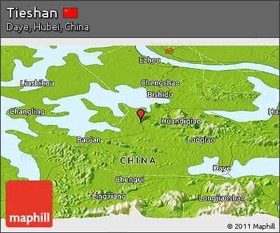 Physical Panoramic Map of Tieshan