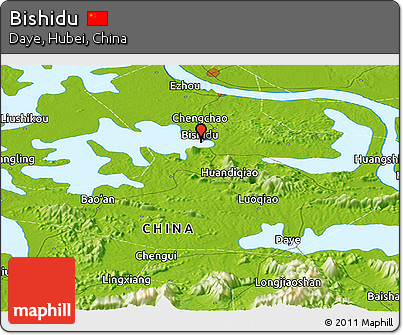 Physical Panoramic Map of Bishidu