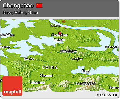Physical Panoramic Map of Chengchao