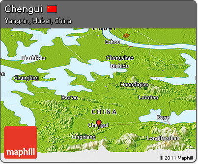 Physical Panoramic Map of Chengui