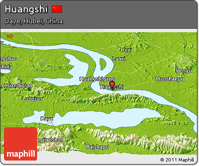 Physical Panoramic Map of Huangshi