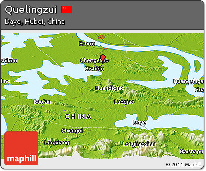 Physical Panoramic Map of Quelingzui