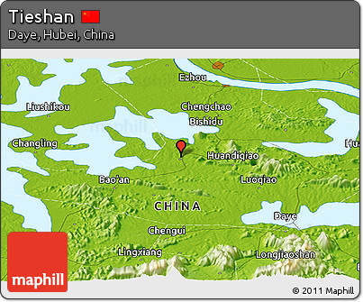 Physical Panoramic Map of Tieshan