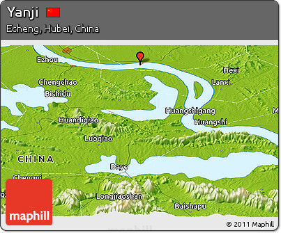 Physical Panoramic Map of Yanji