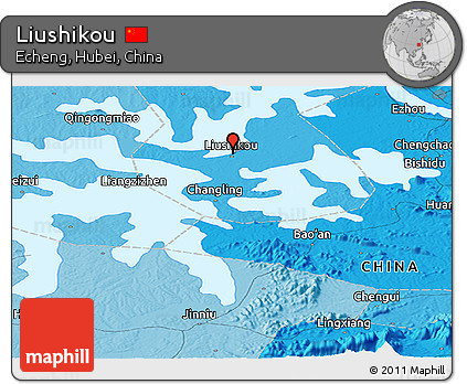 Political Panoramic Map of Liushikou