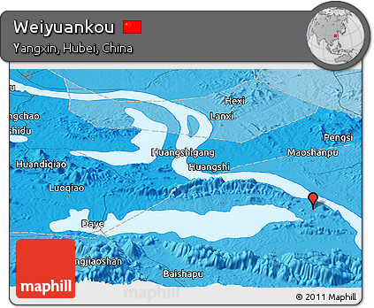 Political Panoramic Map of Weiyuankou