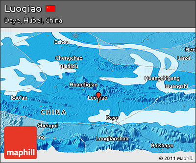 Political Panoramic Map of Luoqiao