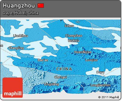 Political Panoramic Map of Huangzhou