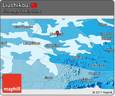 Political Panoramic Map of Liushikou